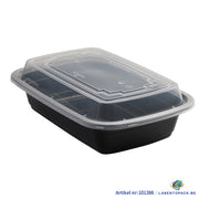 150x Maaltijdbak PP 710ml met Deksel – Zwart | Stevig en Herbruikbaar (Set)