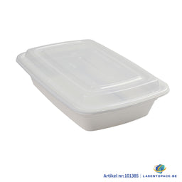 150x Maaltijdbak PP 550ml met Deksel – Zwart | Stevig en Herbruikbaar (Set)