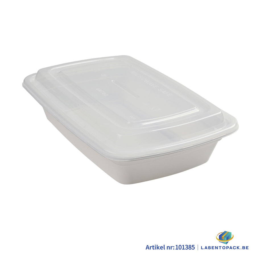 150x Maaltijdbak PP 550ml met Deksel – Zwart | Stevig en Herbruikbaar (Set)