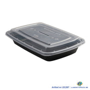 150x Maaltijdbak PP 780ml met Deksel – Zwart | Stevig en Herbruikbaar (Set)
