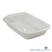 150x Maaltijdbak PP 910ml met Deksel – Wit | Stevig en Herbruikbaar (Set)