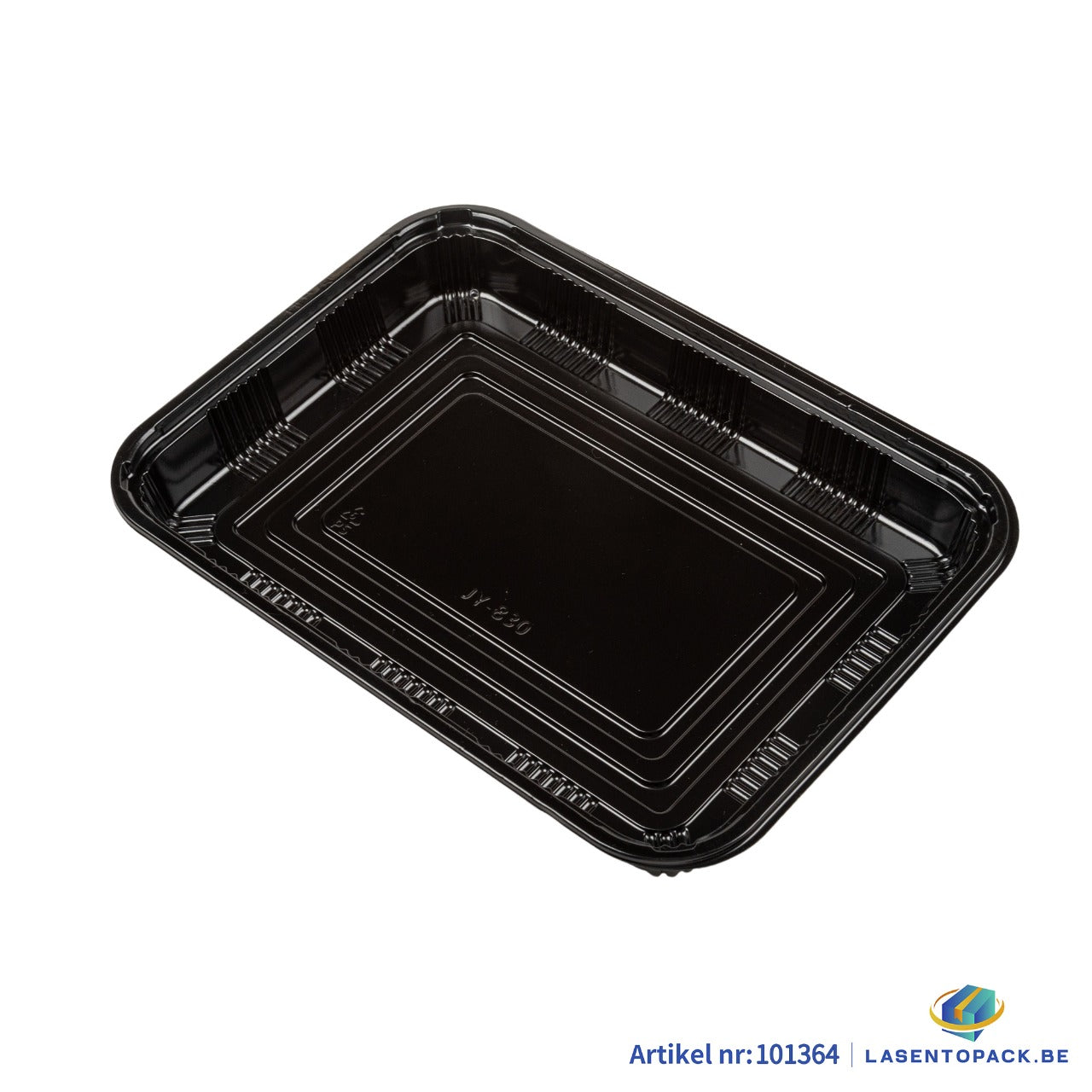 200x Sushi Tray + Deksel 268x200x34mm – Zwart