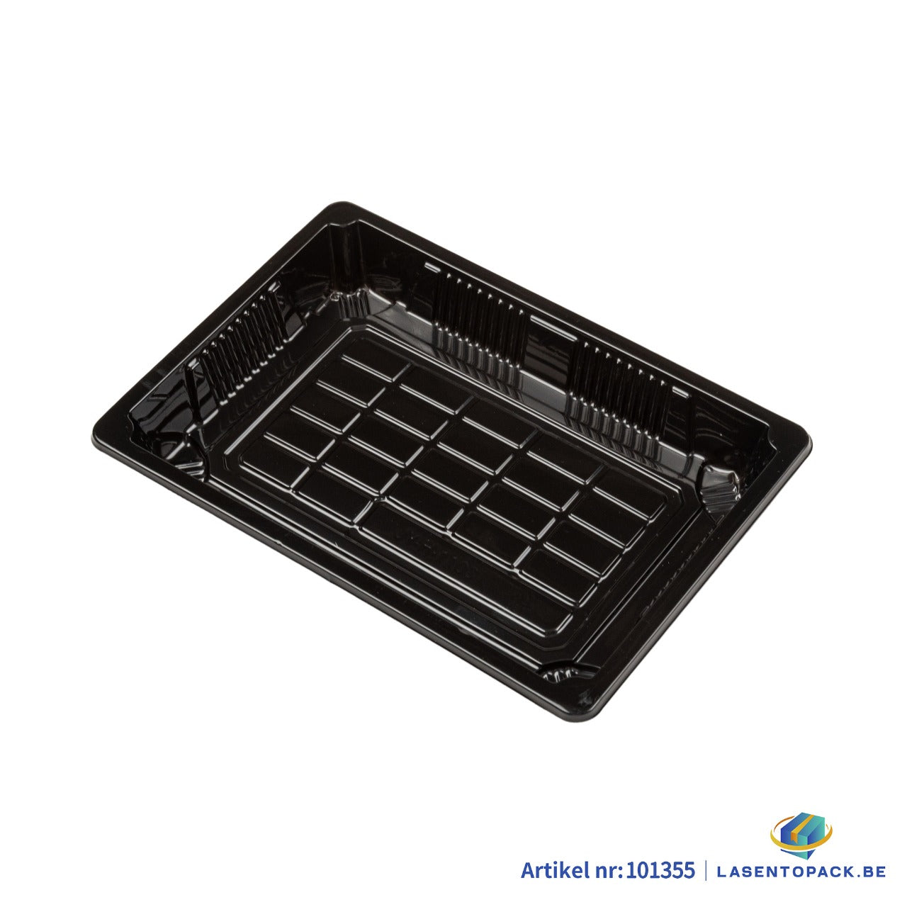 400x Sushi Tray + Deksel 165x115x20mm – Zwart