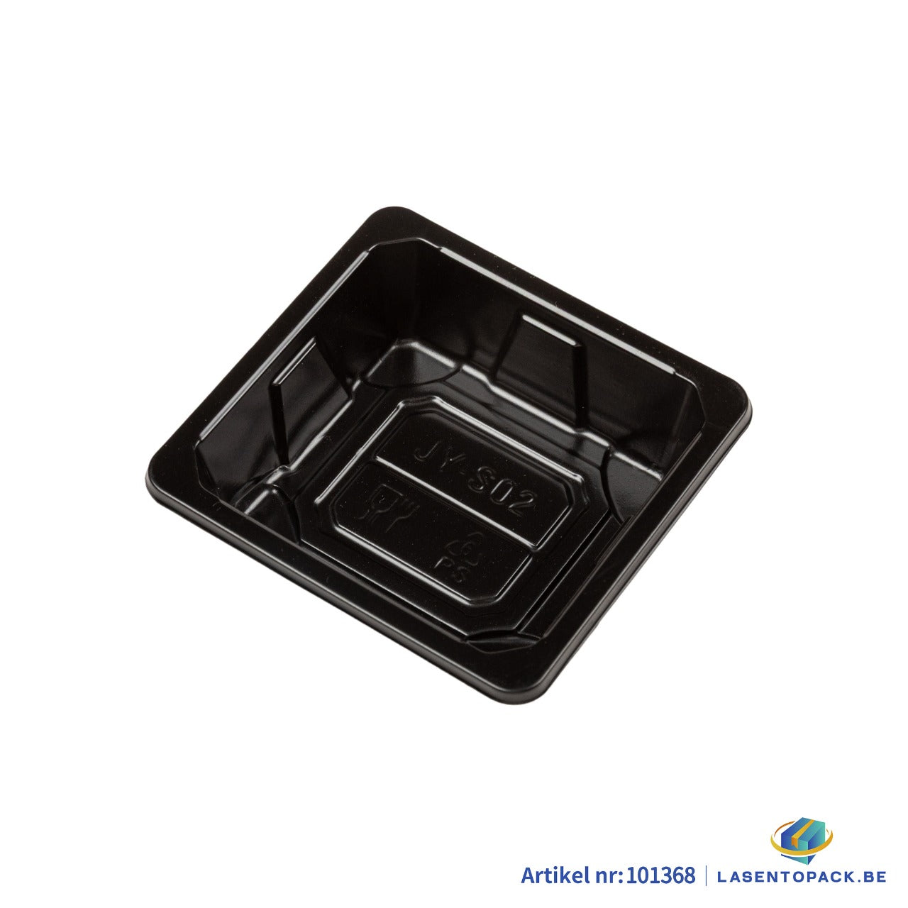 1200x Sushi Tray + Deksel 84x79x24mm – Zwart