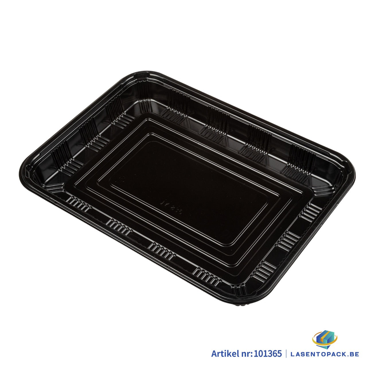 200x Sushi Tray + Deksel 300x224x35mm – Zwart