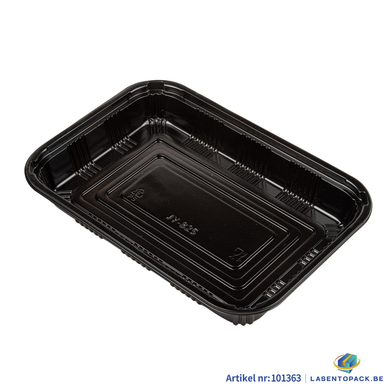 200x Sushi Tray + Deksel 255x155x20mm – Zwart