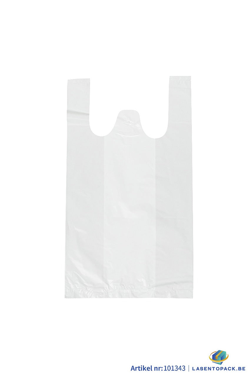 500x Hemddraagtas - 20cm x 35cm - Wit