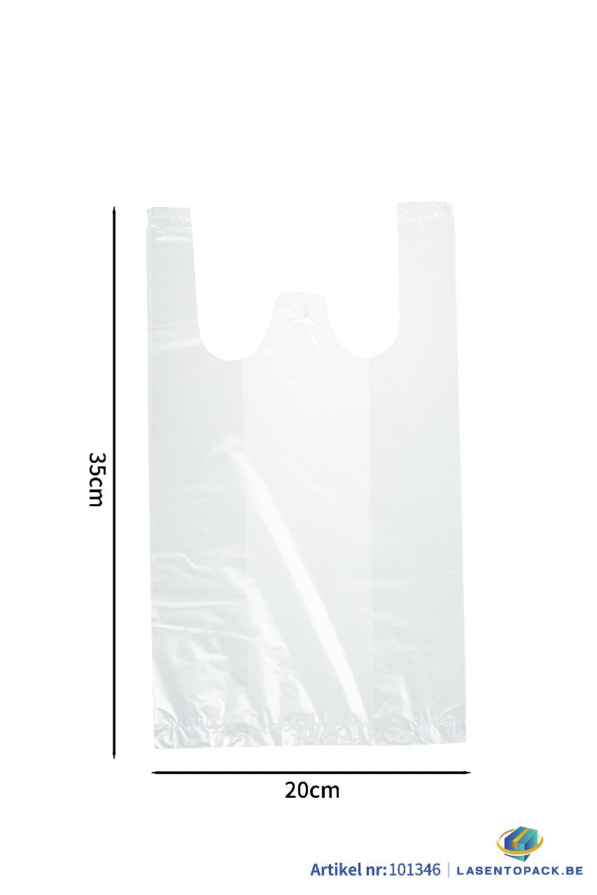 500x Hemddraagtas - 20cm x 35cm - Transparant