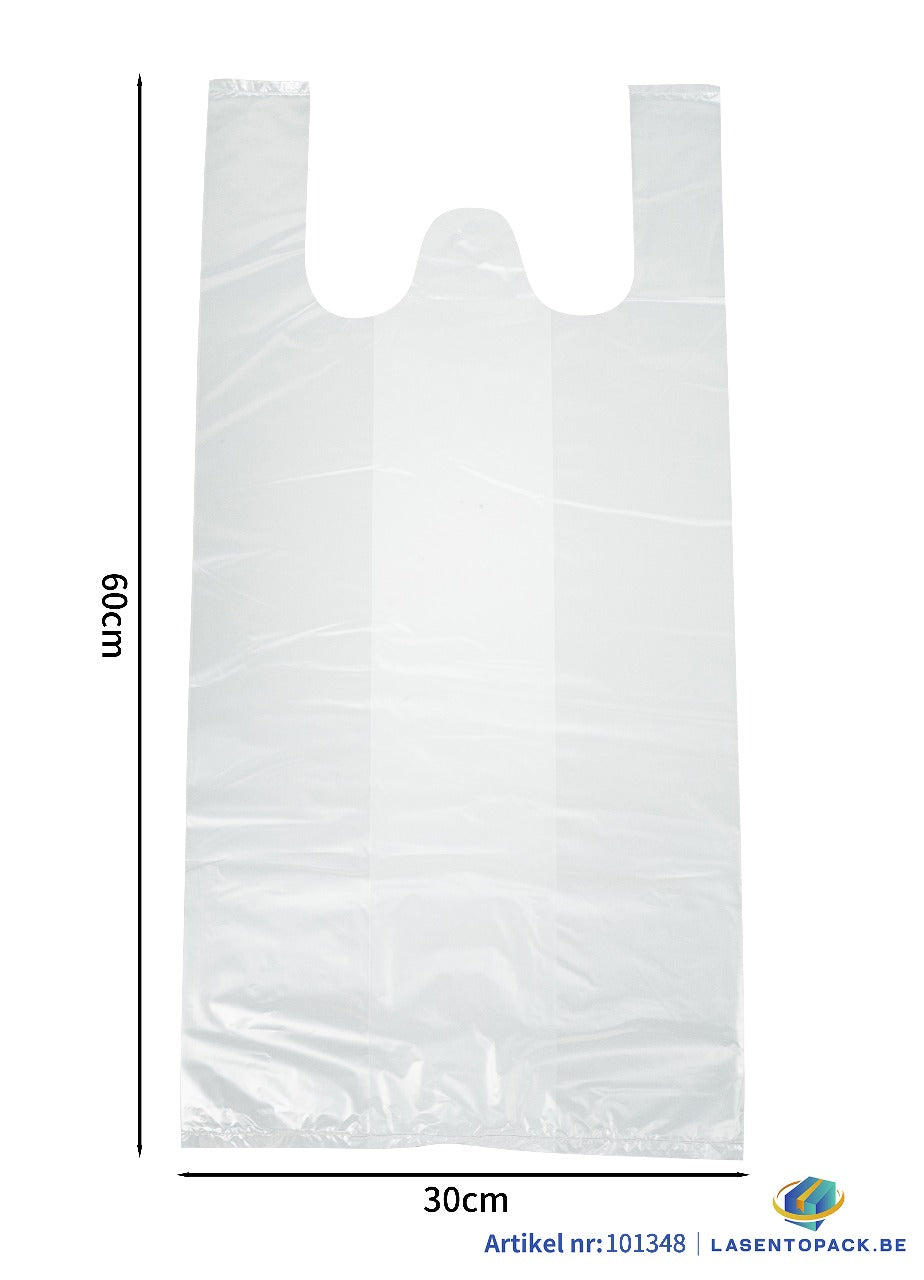 500x Hemddraagtas - 30cm x 60cm - Transparant