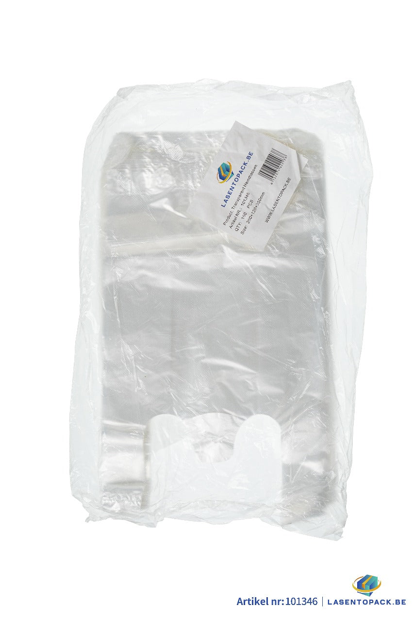 500x Hemddraagtas - 20cm x 35cm - Transparant