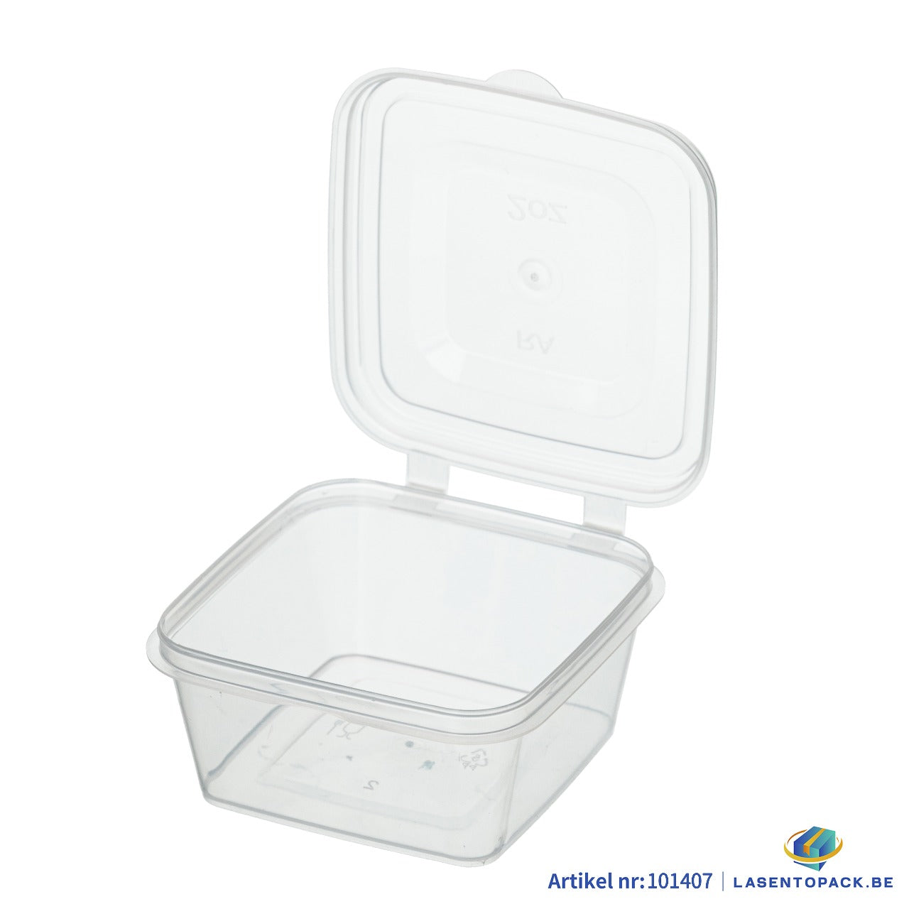 1000x PP Sauscup Met vaste Deksel | 60ml / 2oz | Transparant