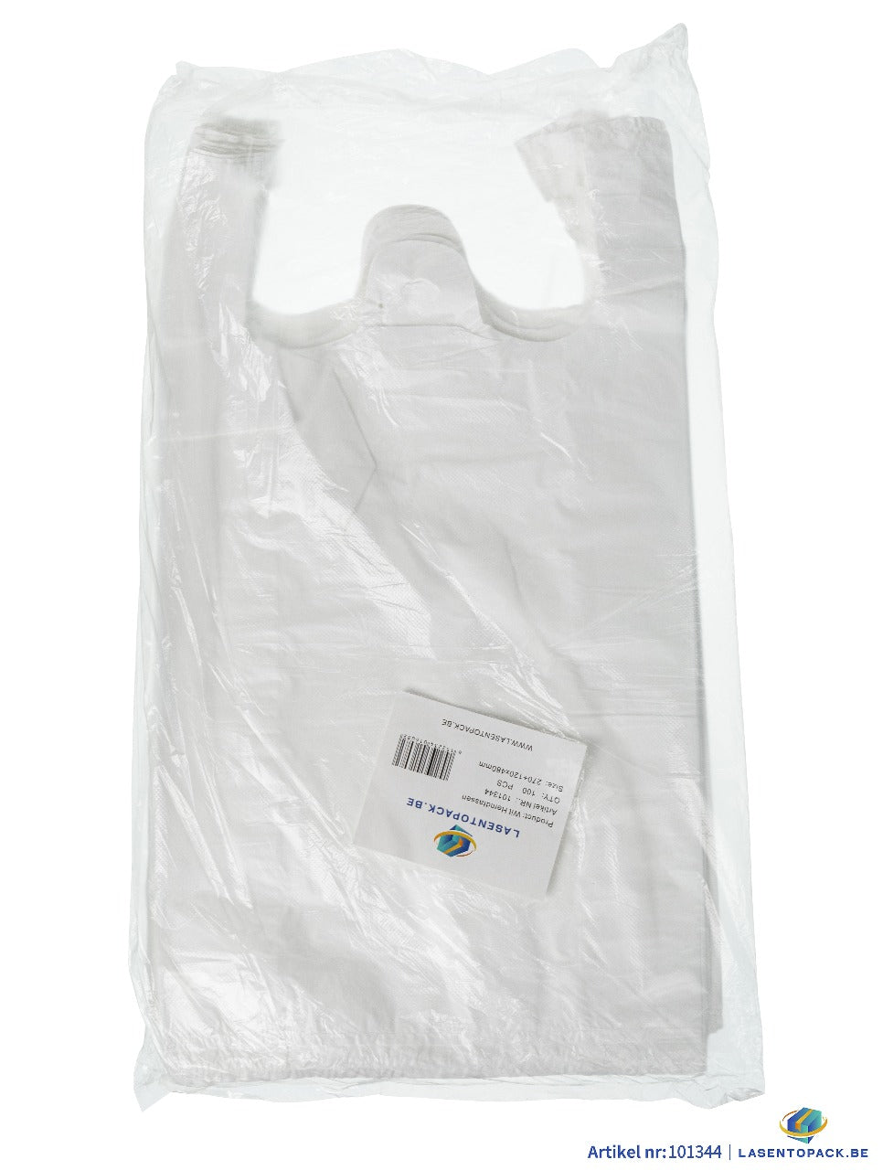 500x Hemddraagtas - 27cm x 48cm - Wit