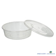 450x Asian Soep- of Pokébowl + Deksel  300 ml 10oz Transparant Herbruikbaar PP