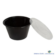 300x Asian Soep of Poke Bowl + deksel 1000ml Zwart Herbruikbaar PP