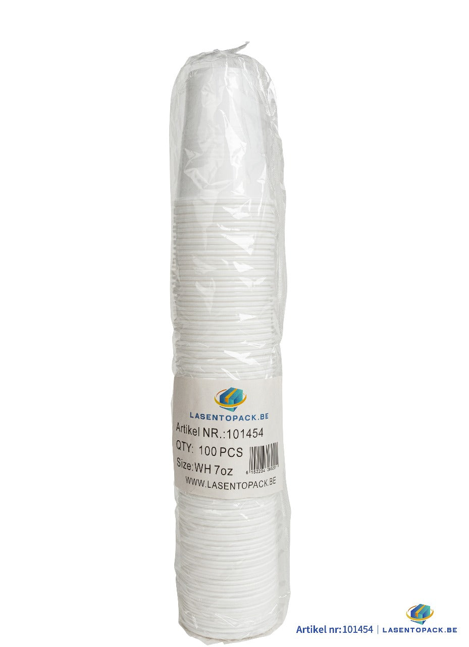 Disposable waterglazen wit 20cl (2000 stuks)