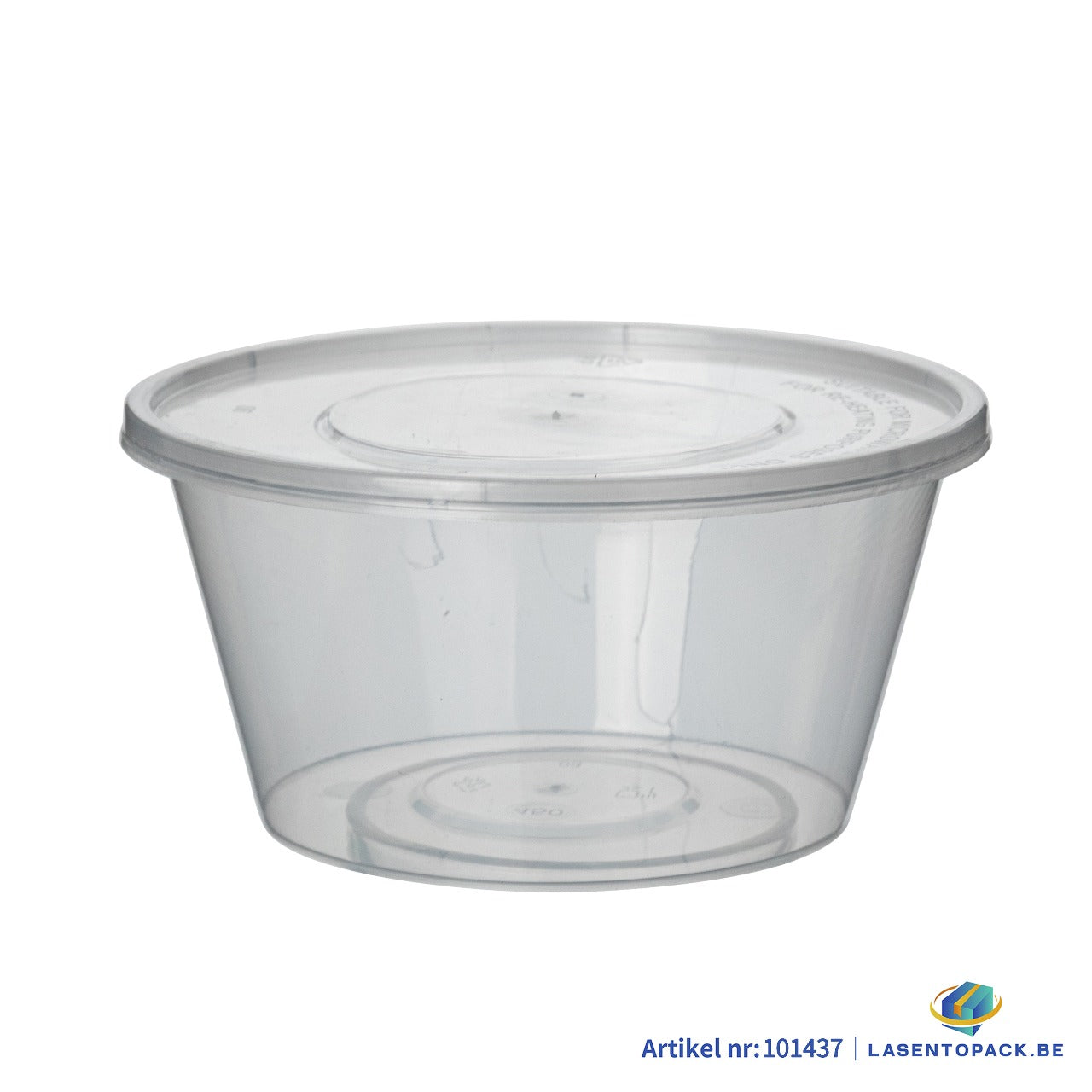 450x Asian Soep of Poke Bowl + deksel 450ml 16oz Transparant Herbruikbaar PP