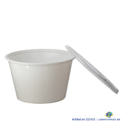 300x Asian Soep- of Pokébowl + Deksel – 1000 ml 32oz – Wit – Herbruikbaar PP