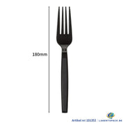 Vorken reusable herbruikbaar zwart bestek PS 180mm a 2000 stuks