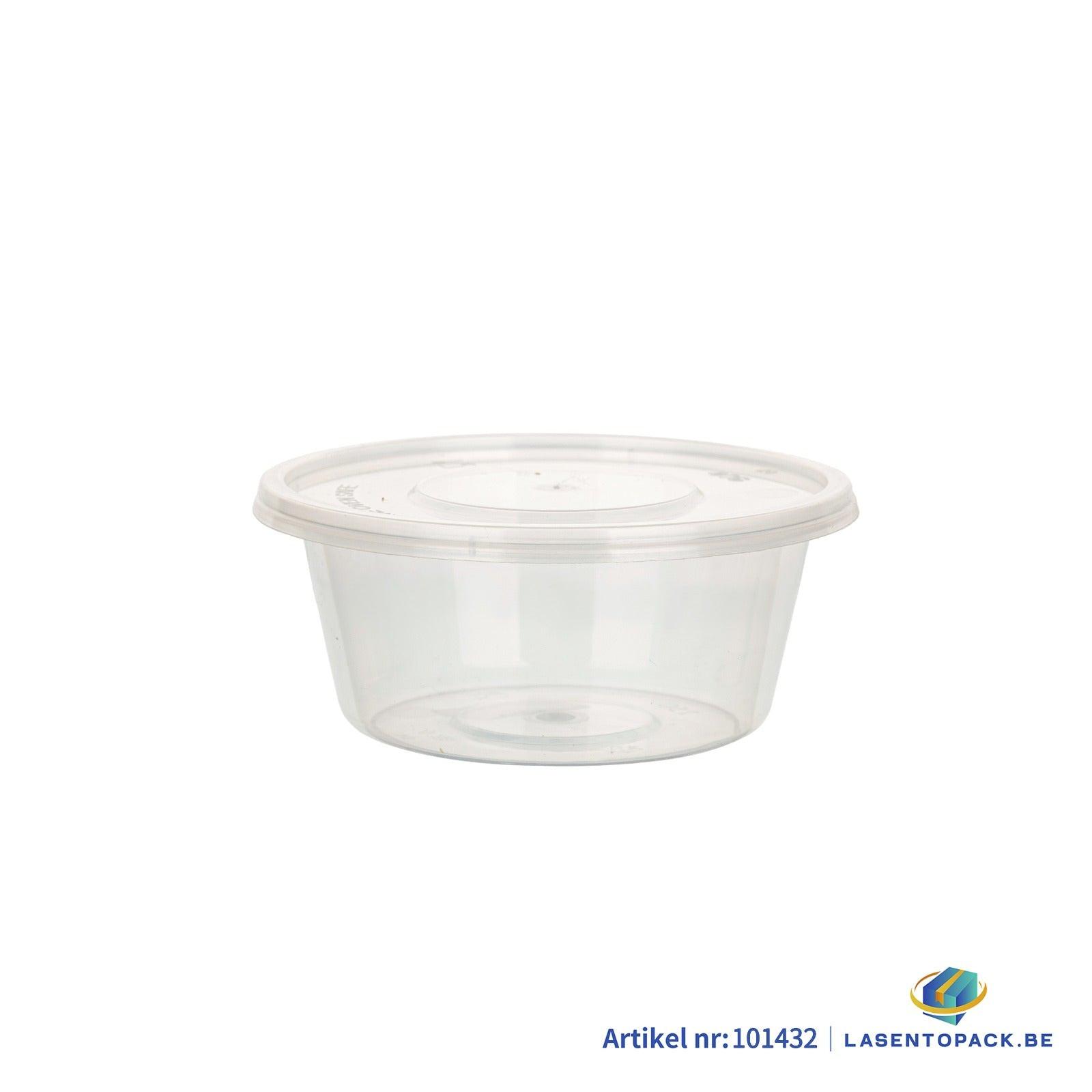 1000x PP Sauscup  100cc 4 oz Transparant Ø74mm inclusief deksel