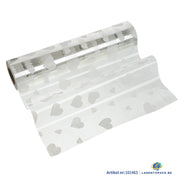 Cellofaan Hartjes wit 70cm - 100m