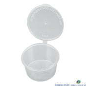 1000x PP Sauscup met vaste deksel 100cc - Covercup 4 oz Transparant Ø70mm