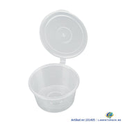 1000x PP Sauscup met vaste deksel 150cc - Covercup 6 oz Transparant Ø85mm