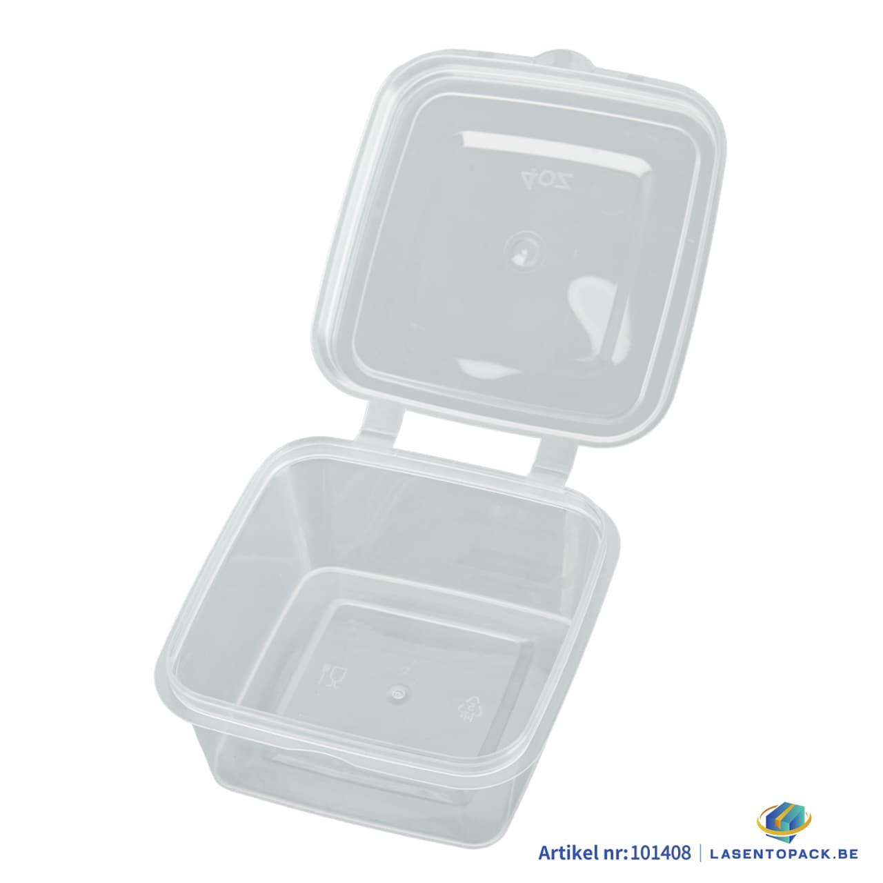 1000x PP Sauscup met vaste Deksel 100ml Transparant