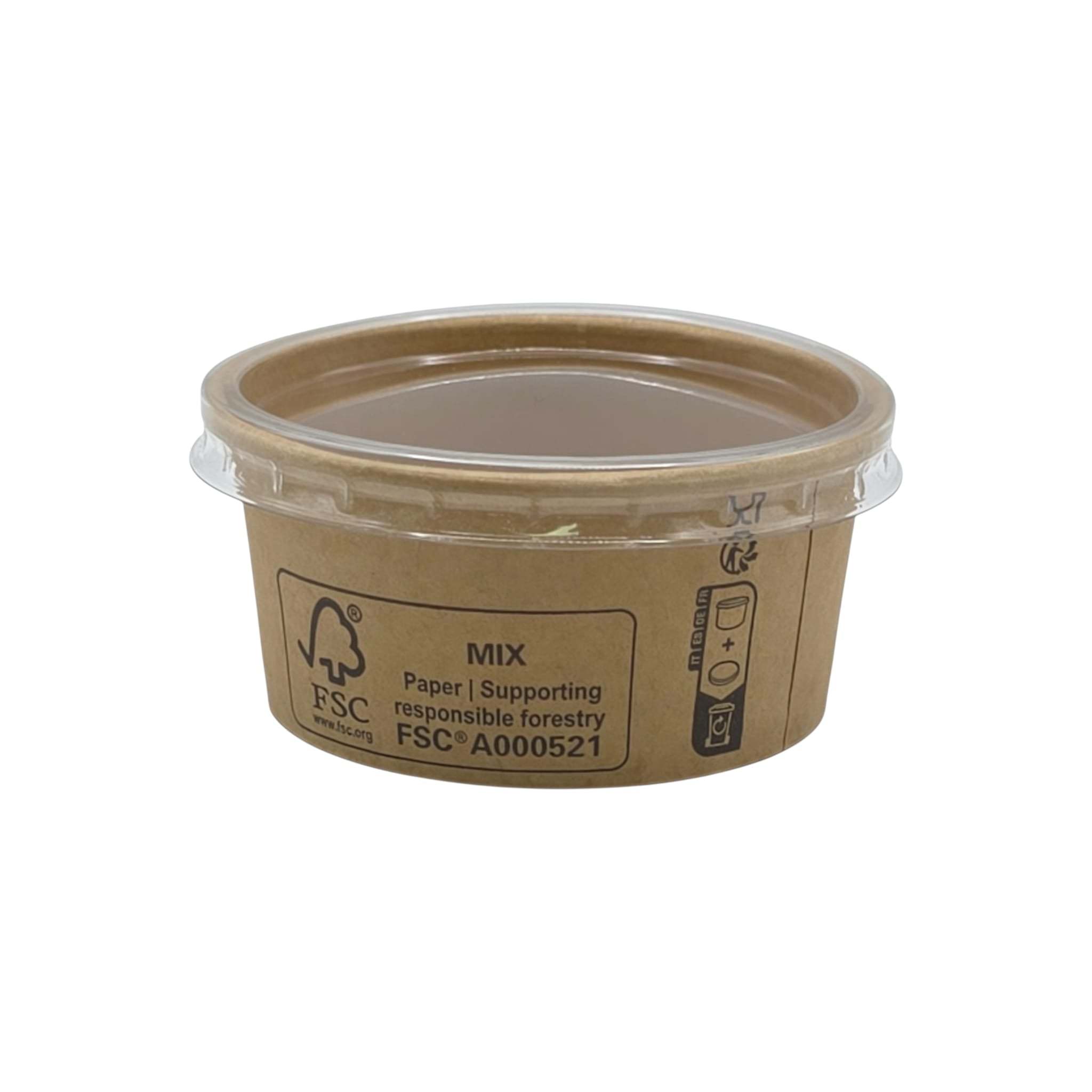 2000x Cardboard sauce cup 2oz (60ml) Ø67mm Kraft