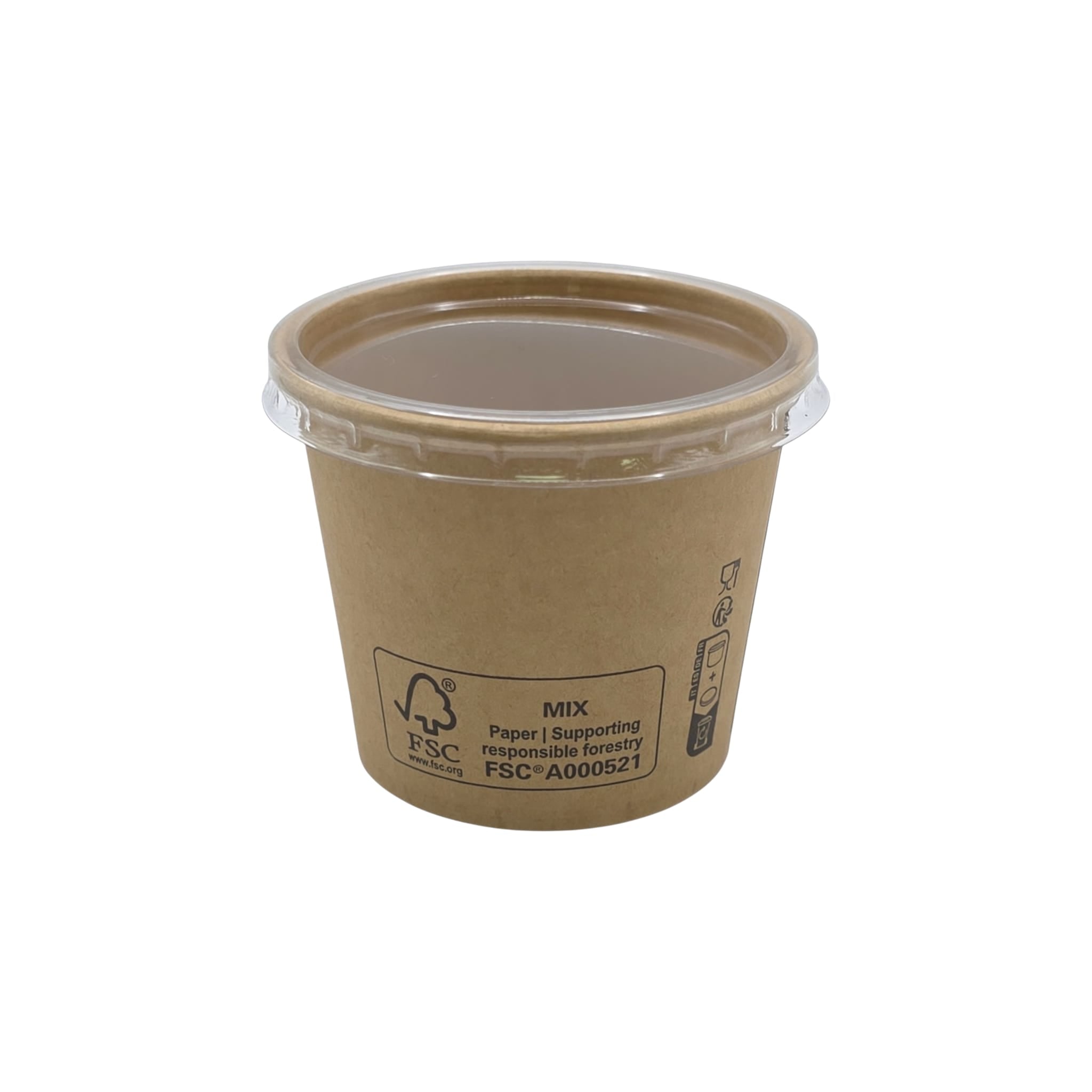 1000x Kartonnen Saus Cup 4oz 120ml Ø67mm Kraft