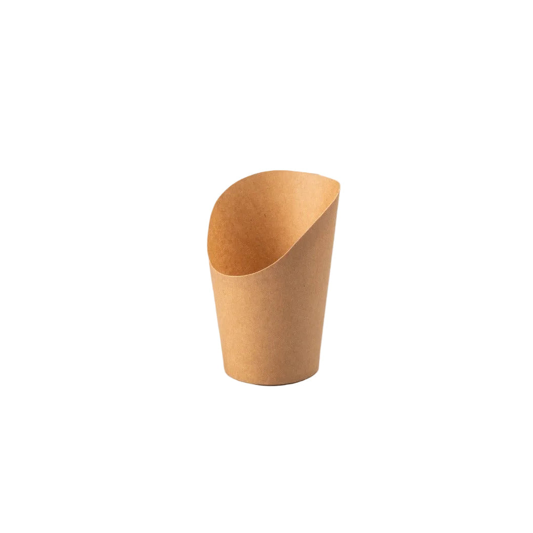 300 kraft wrap snackbekers middel formaat voor snacks zoals friet en wraps