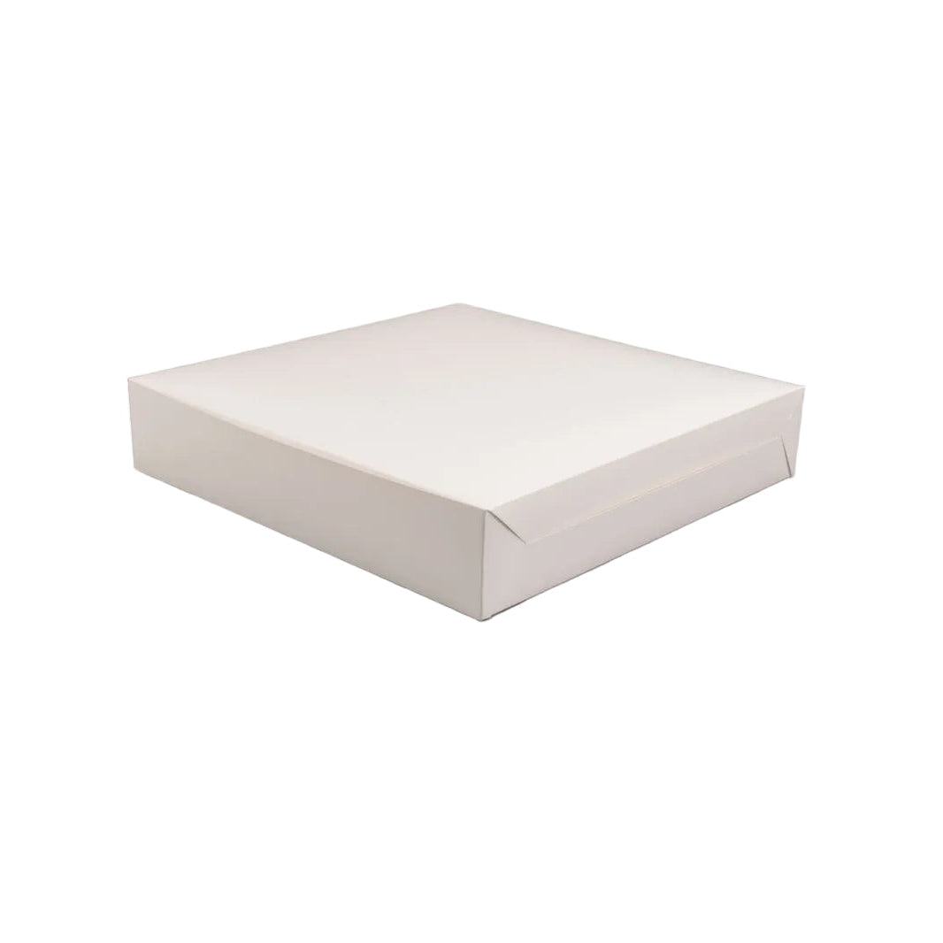 Stapled stack of 50 biodegradable cardboard gebaksdozen 40x40x8cm for large cakes and pastries