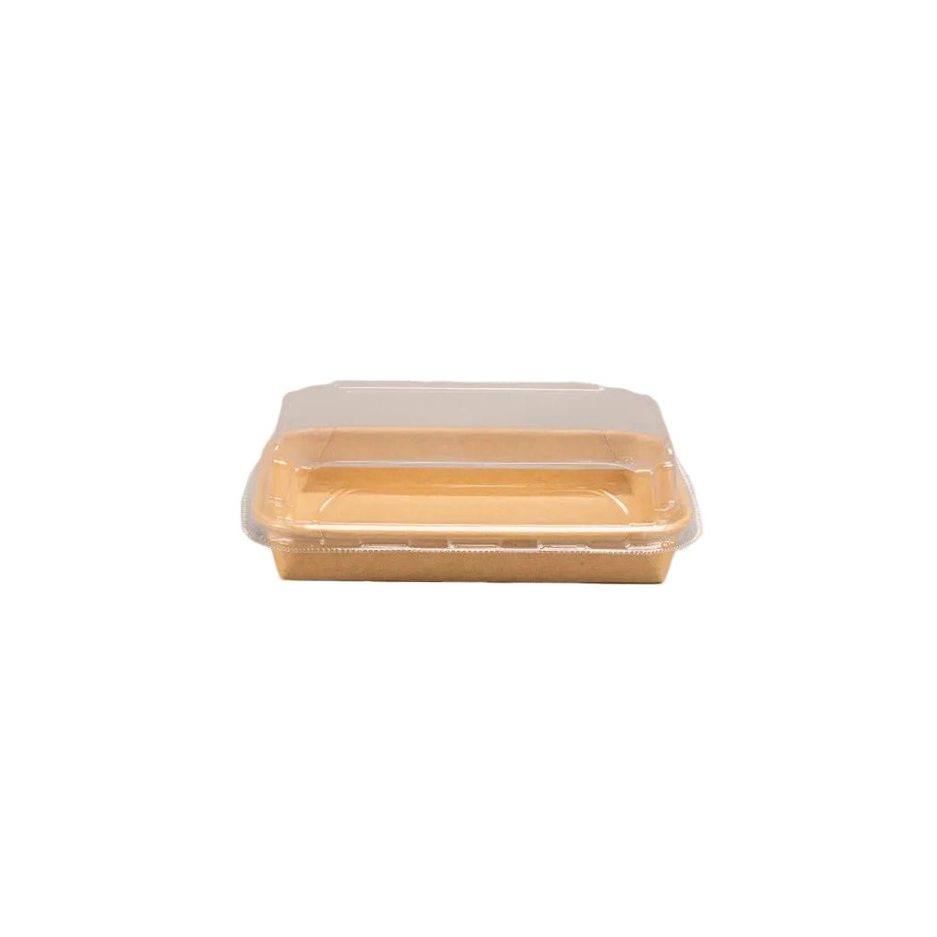 300x Sushi tray karton + deksel 165x115x25 Kraft