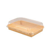 300x sushi tray karton met transparant deksel van kraft karton voor sushi en koude gerechten