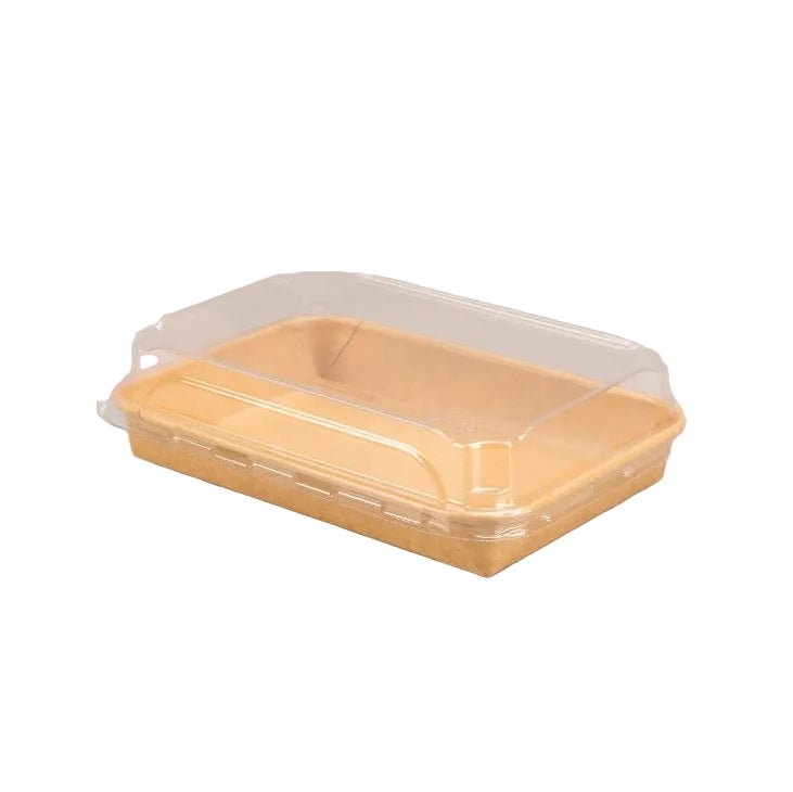 300x sushi tray karton met transparant deksel van kraft karton voor sushi en koude gerechten