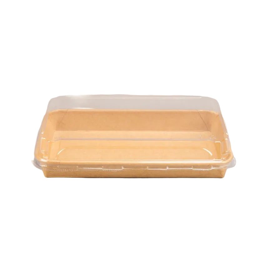 200x Sushi tray karton + deksel 220x137x25 Kraft