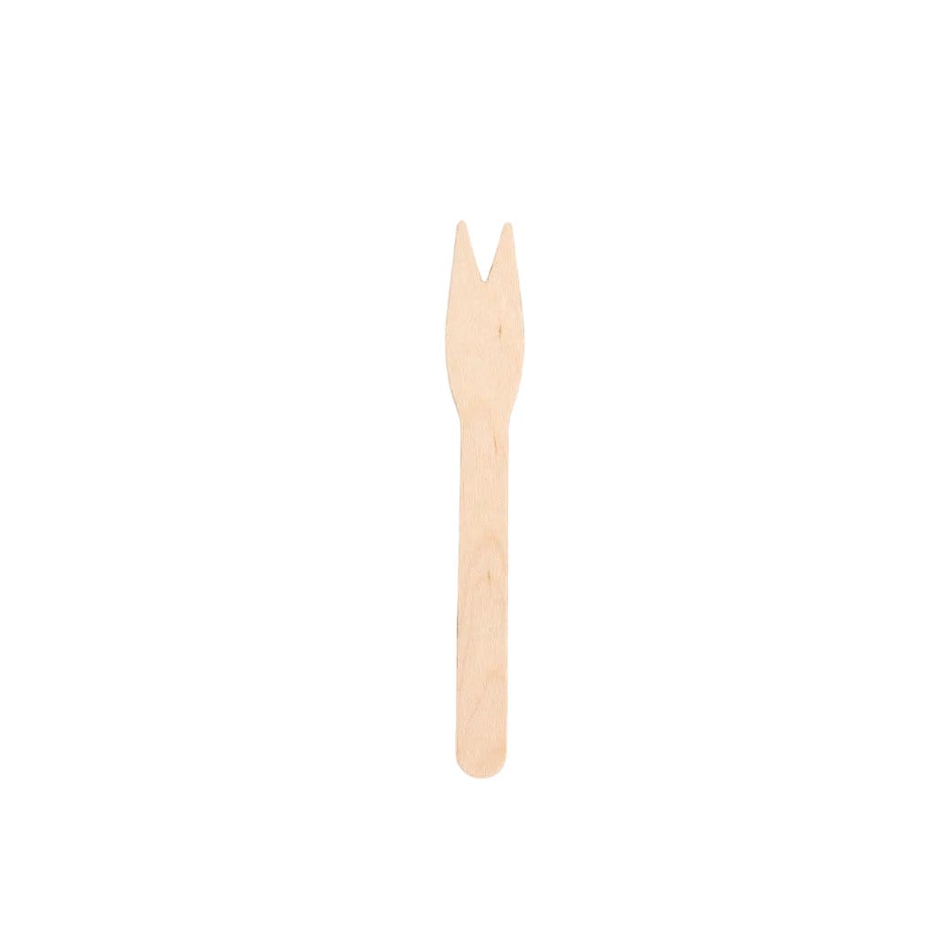 5000 biodegradable wooden snackvorks 120mm FSC certified eco-friendly cutlery for snacks