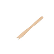 Set of 10000 eco-friendly 140mm wooden snack forks made from 100% FSC certified biodegradable wood