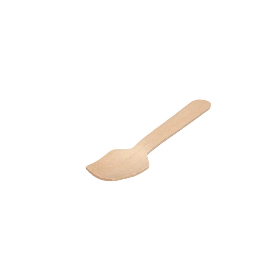 Stack of 1000 FSC certified wooden ijslepel 95mm biodegradable eco-friendly scoops for serving ice and desserts
