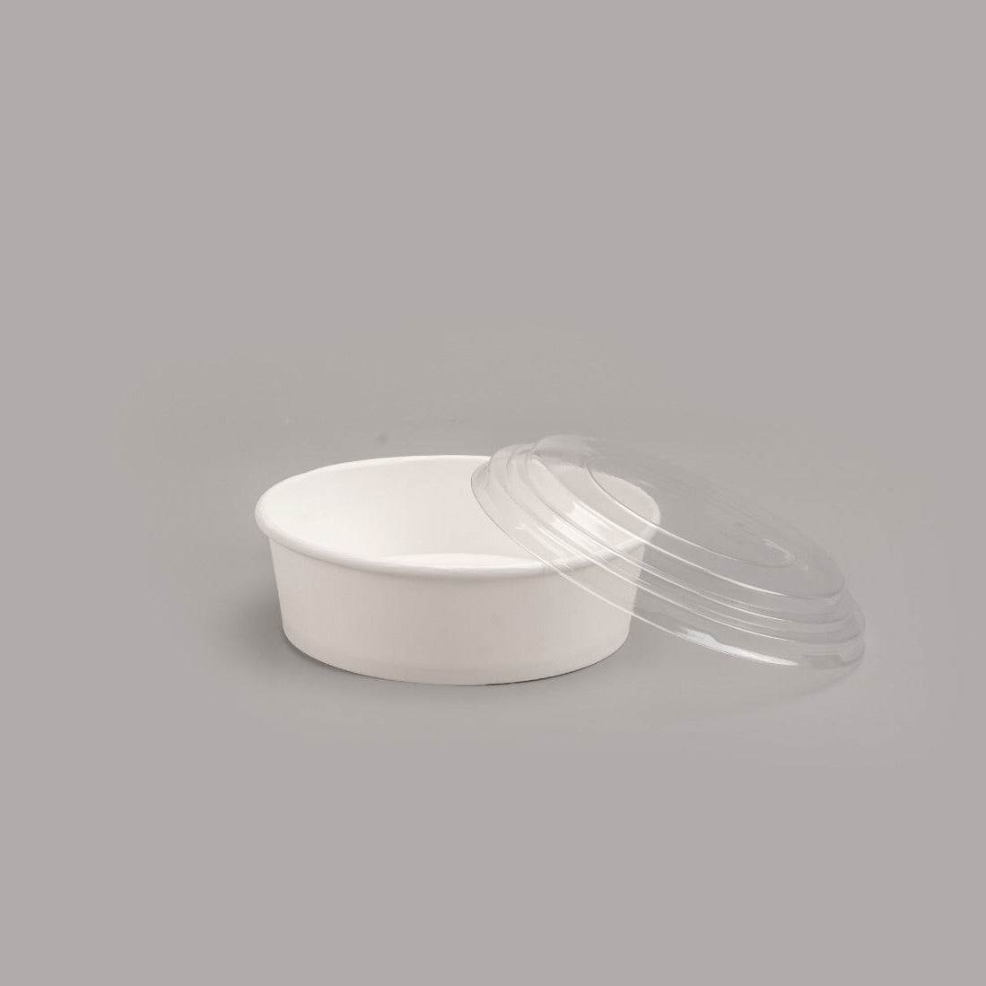 Witte Salade Poke Bowl 500ml kartonnen voedselverpakking duurzaam en voedselveilig