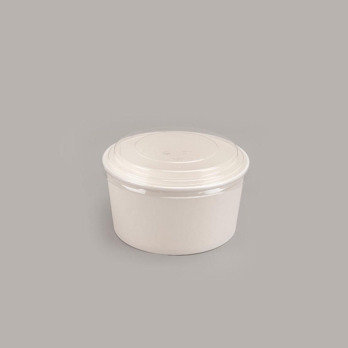 300x white 1000ml Salade Poke Bowls for takeaway and delivery, eco-friendly and durable