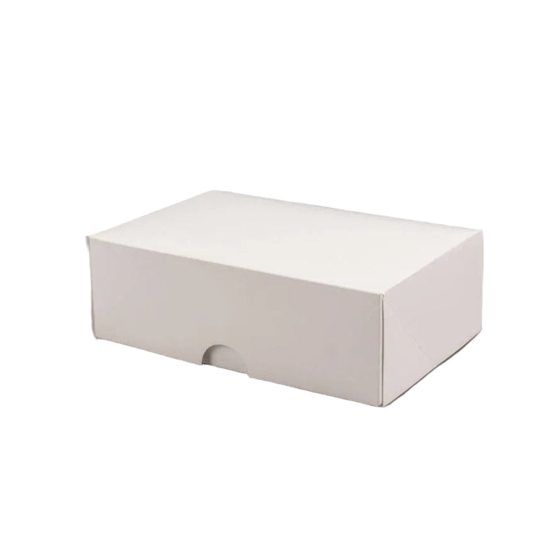 100 witte gebaksdozen van karton 24x16x8 cm stapelbaar en recyclebaar