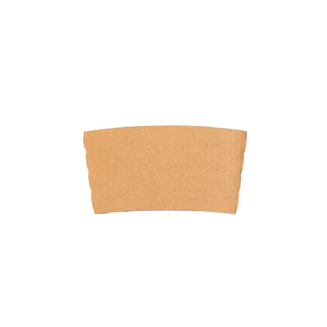 Stacked biodegradable cardboard sleeves for 230cc coffee cups, pack of 1000