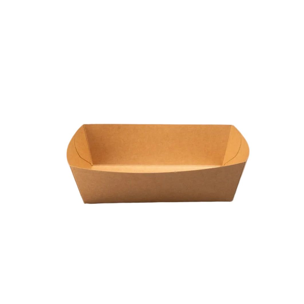 400 kraft frietbakjes for takeaway and snacks in recyclable cardboard packaging