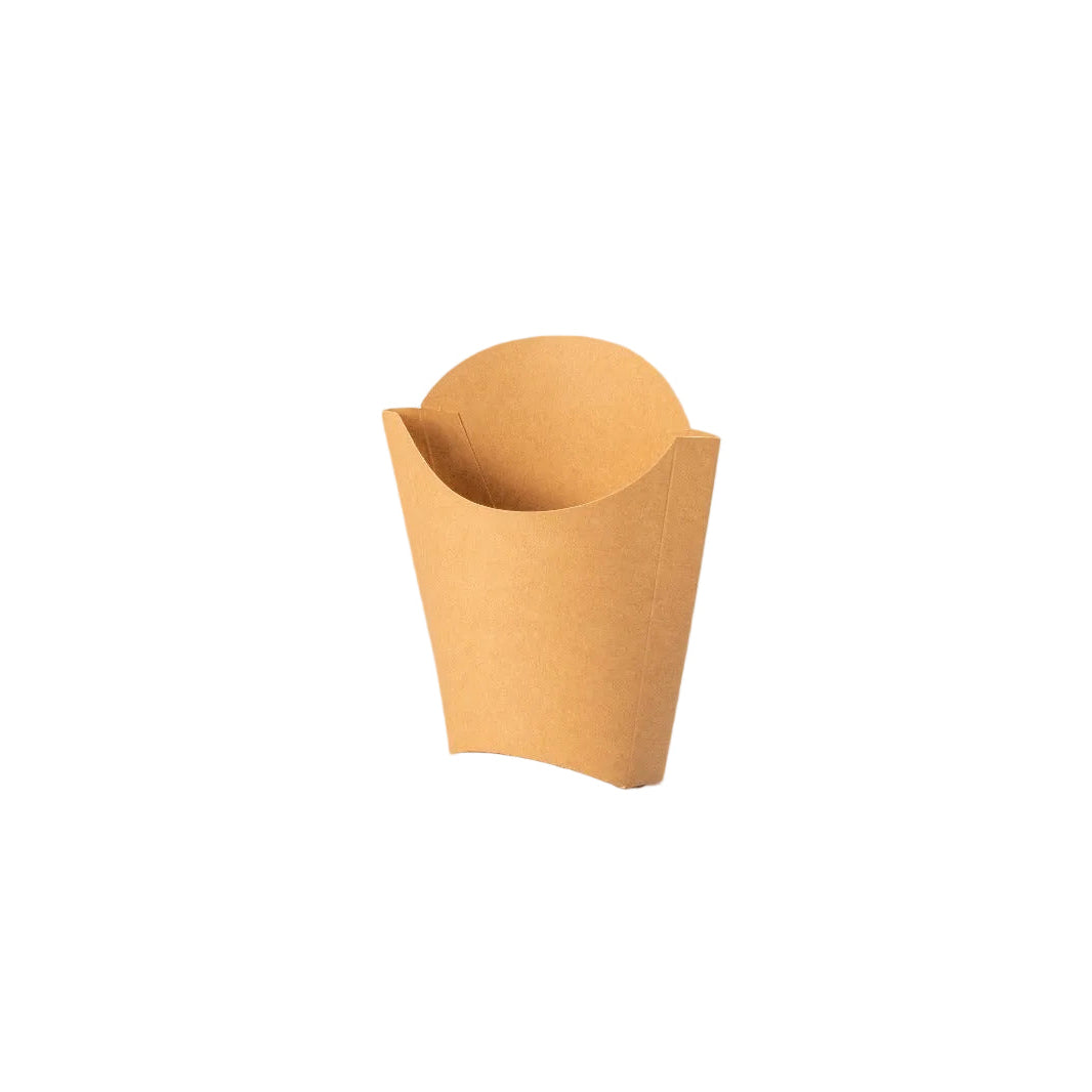 300 kraft karton friet scoops middel formaat bruine kleur vetbestendig voedselveilig verpakking