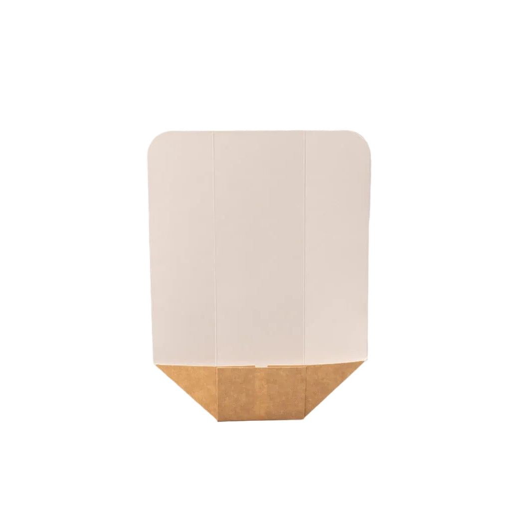 Set of 300 eco-friendly Zakschuiver hotdog trays in kraft and white BIO-certified cardboard for takeaway and events