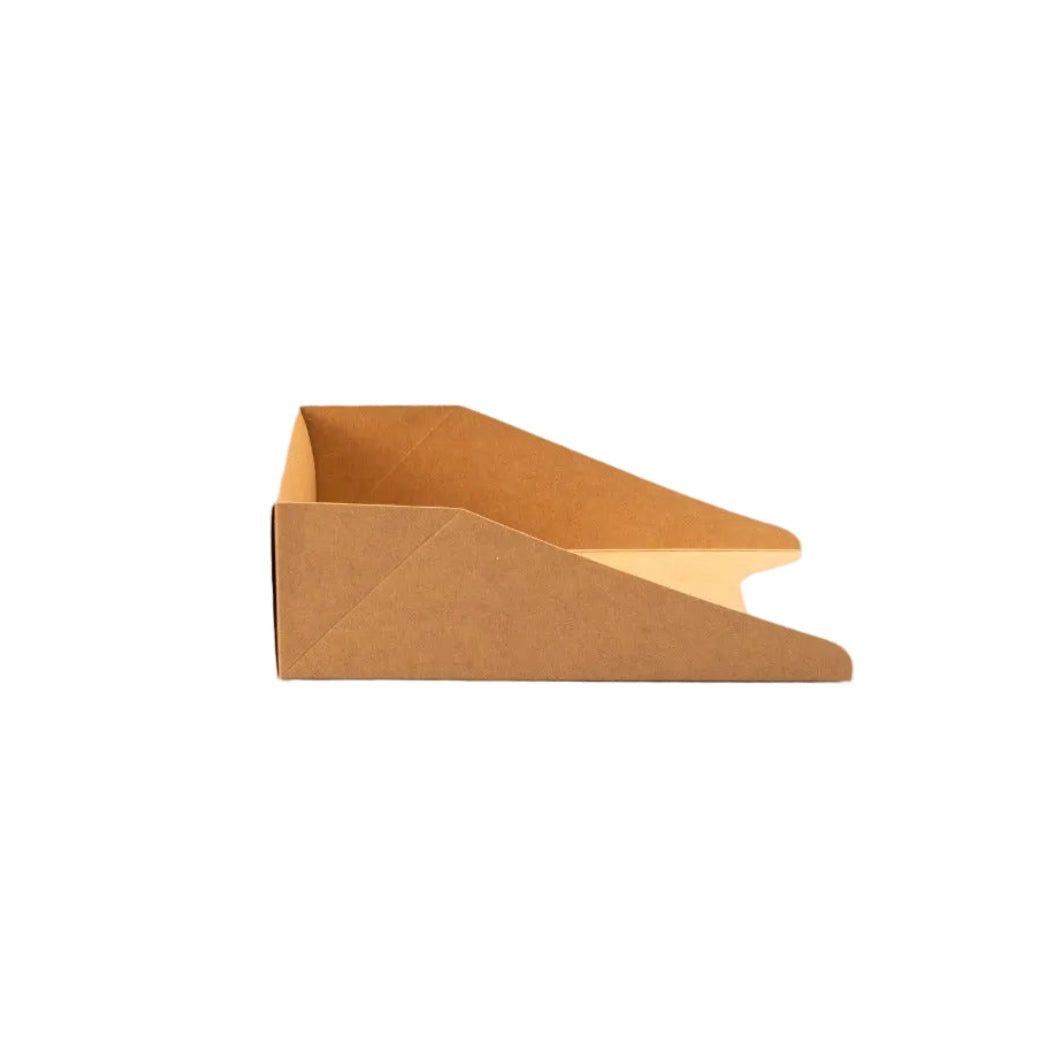 600 brown cardboard XL wafelbakjes for serving large waffles with toppings, sturdy and foldable for foodservice use