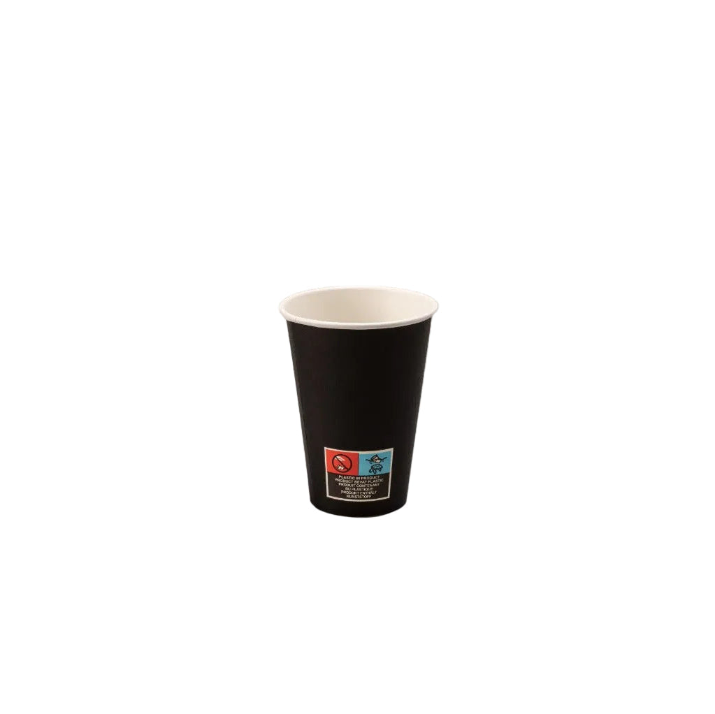 Zwarte kartonnen koffiebeker 230cc 8oz FSC Mix Credit voor warme dranken, verpakking van 1000 stuks