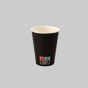Zwarte milkshakebeker middel 450ml FSC Mix Credit, stevig en lekbestendig voor koude dranken