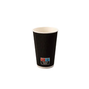 500 zwarte dubbelwandige kartonnen koffiebekers 360cc FSC Mix pakket