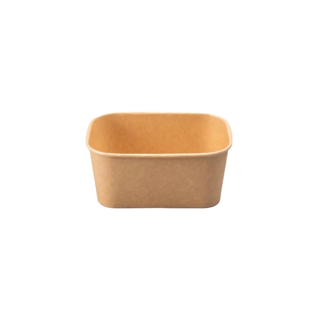 300 kraft kartonnen maaltijdbakken van 1000 ml met PE-coating, milieuvriendelijk en geschikt voor warme en koude gerechten